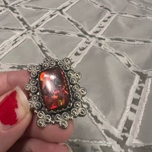 Krush Kandy Sterling silver ammolite stone ring